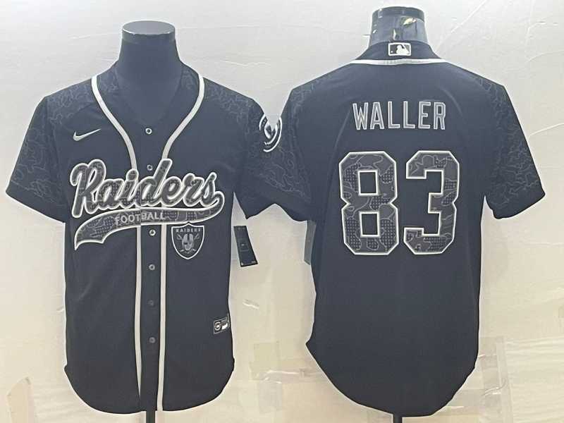 Mens Las Vegas Raiders #83 Darren Waller Black Reflective Limited Stitched Football Jersey->las vegas raiders->NFL Jersey
